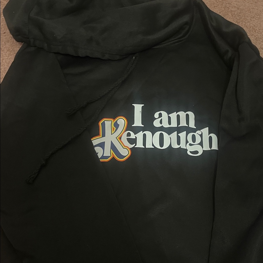 Amazon Black Hoodie with 'I am Kenough' Print